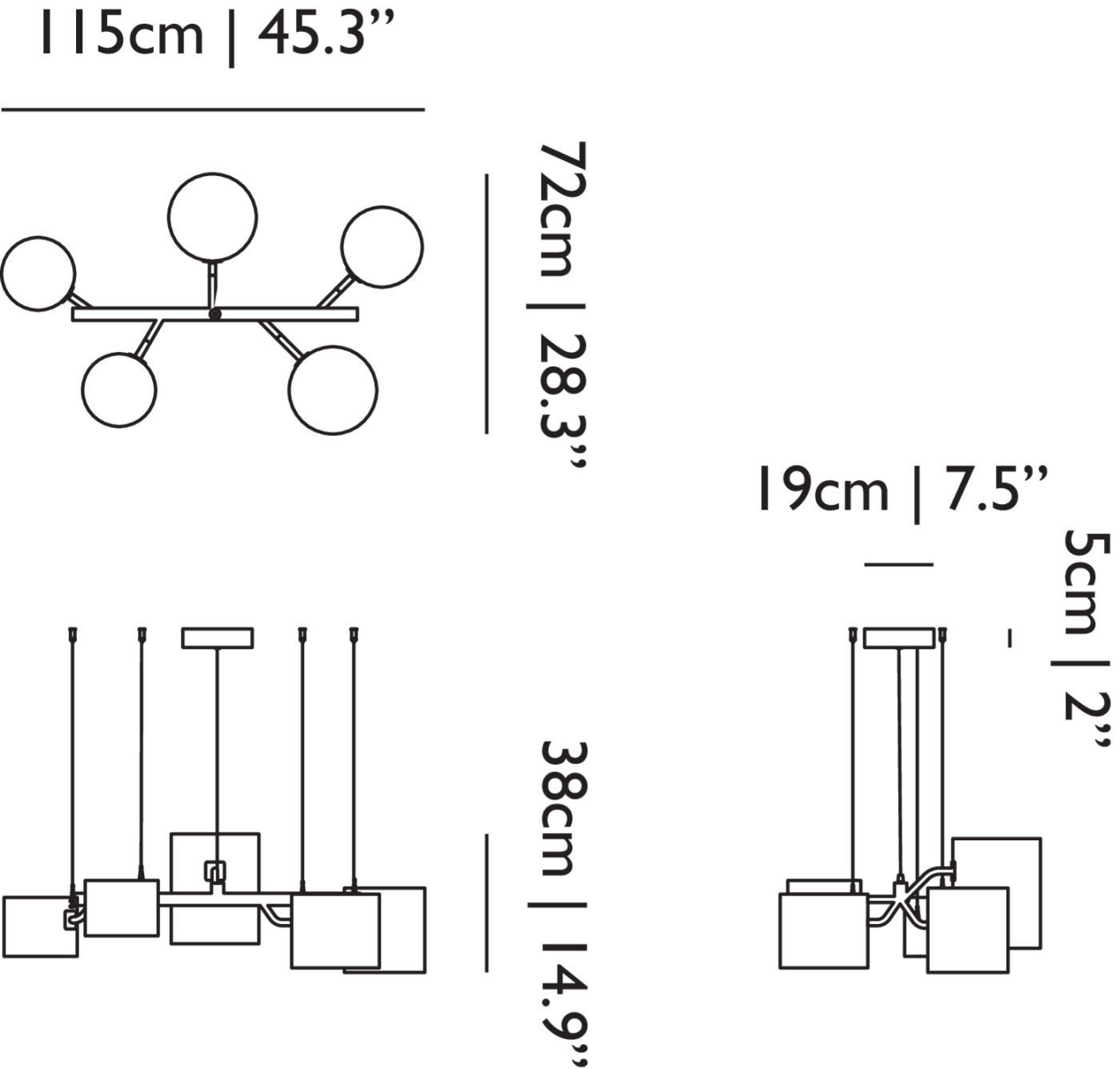Statistocrat Suspended Lamp hanglamp