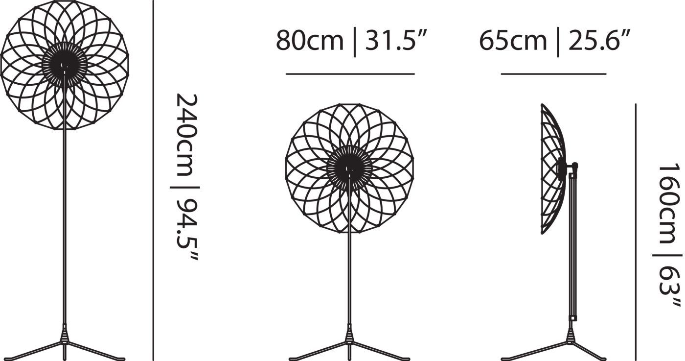 Filigree vloerlamp