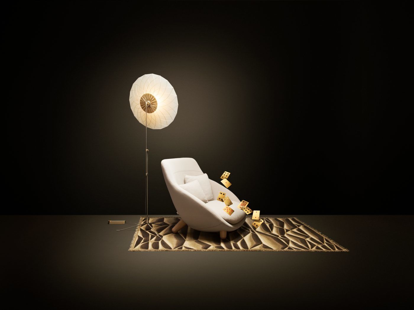 Filigree vloerlamp
