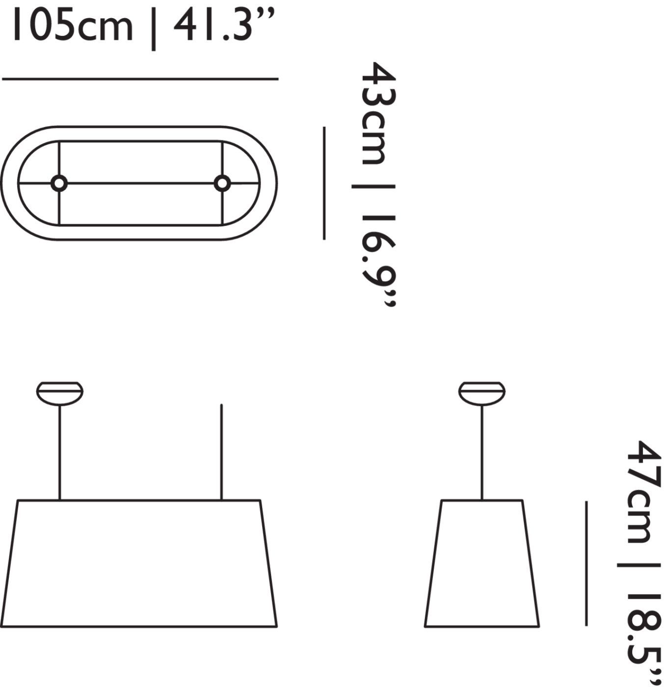 Oval Light hanglamp