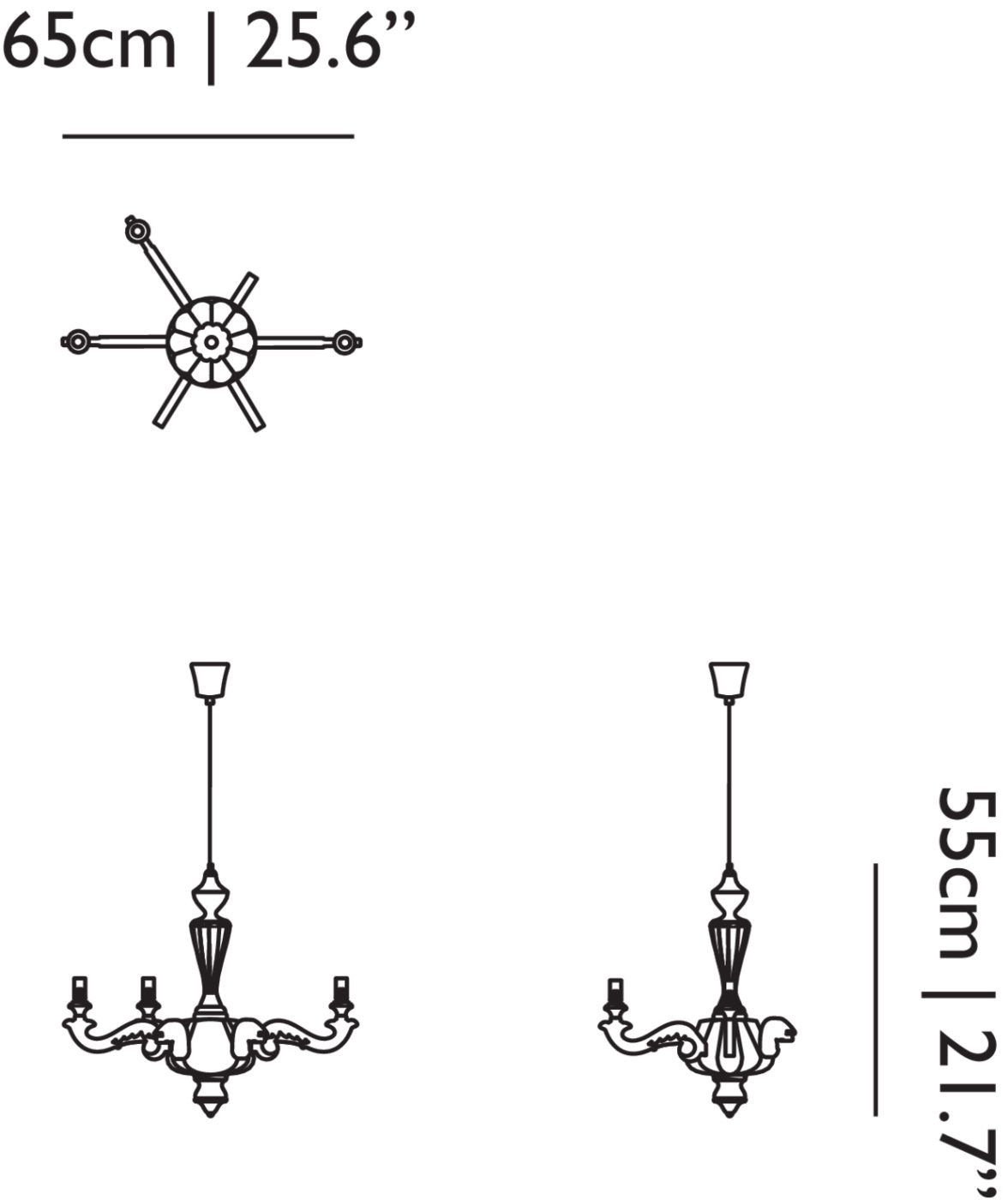Smoke Chandelier hanglamp