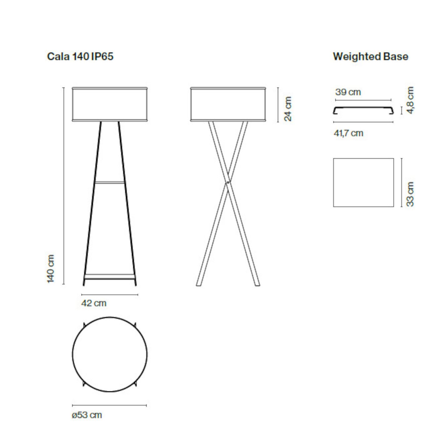 Cala 140 outdoor vloerlamp