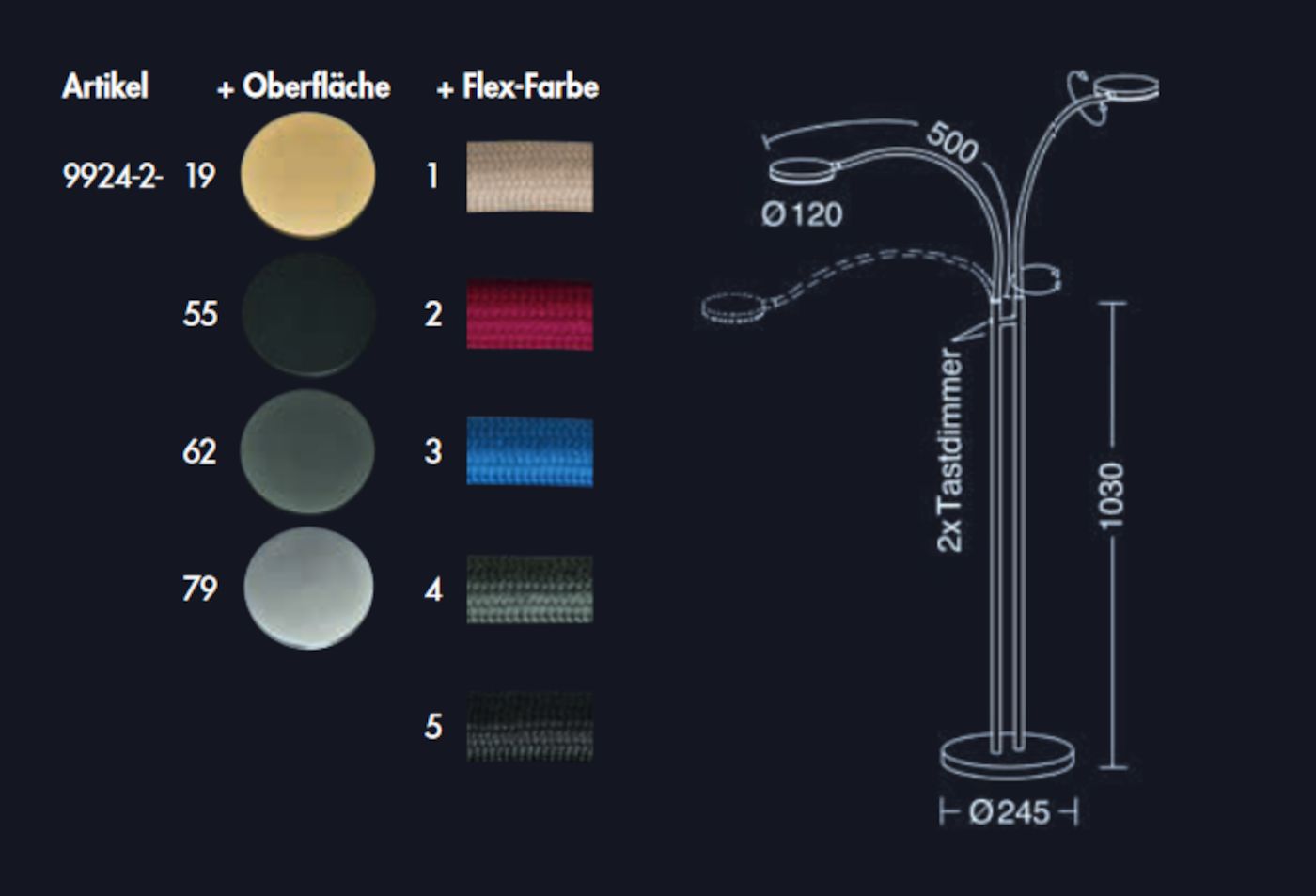 Flex Twin vloerlamp