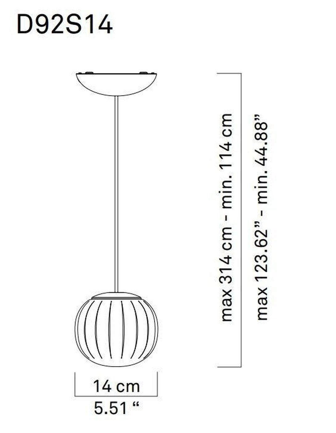 Lita hanglamp 14 cm