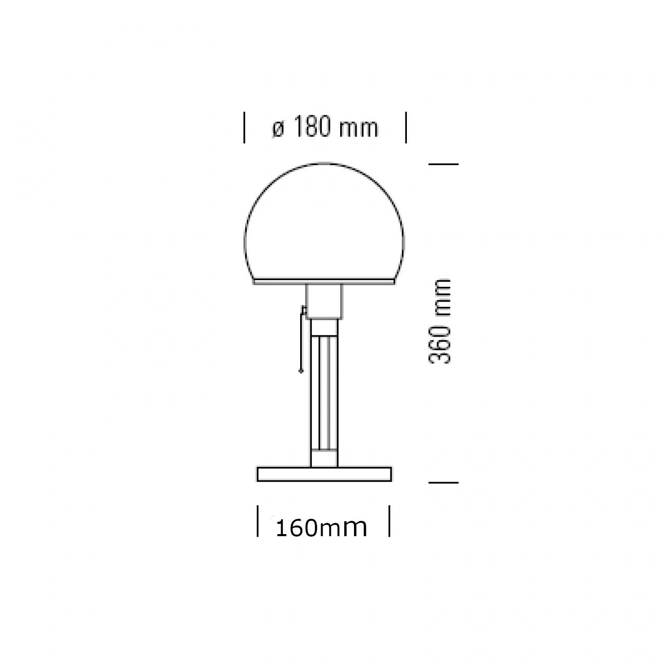 Wagenfeld WA 23 SW tafellamp 