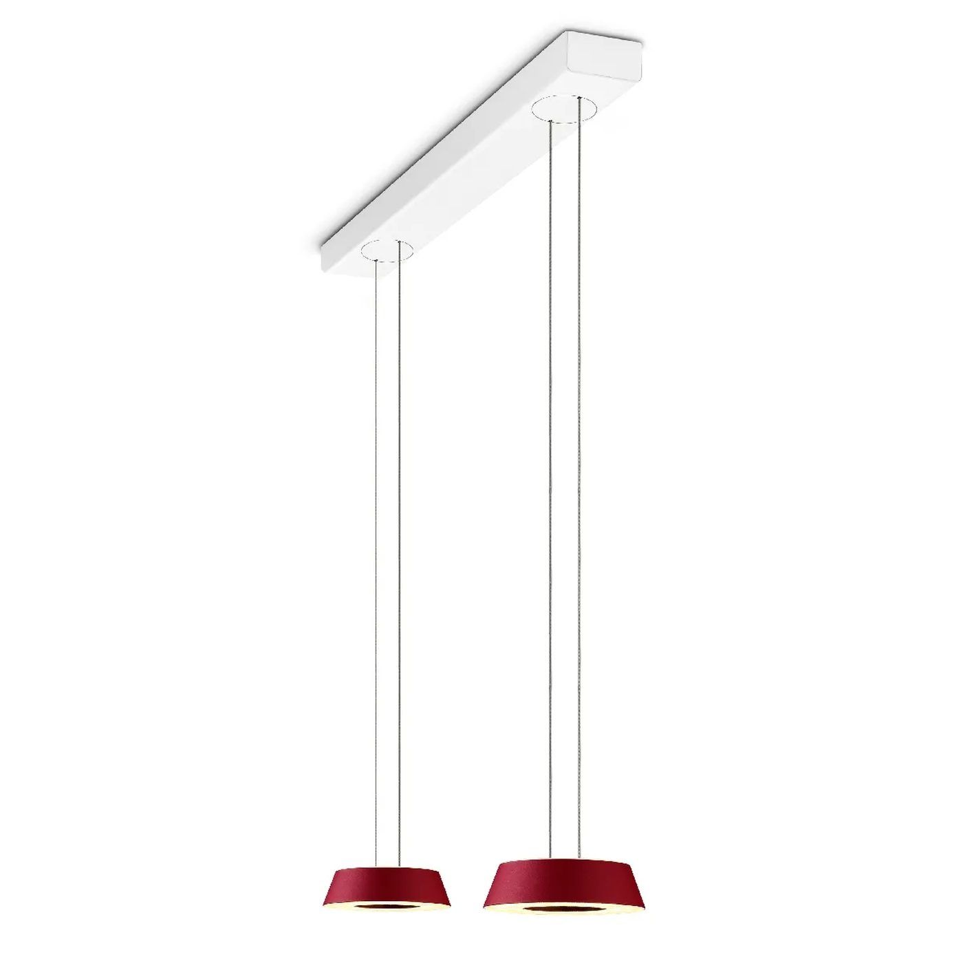 Glance hanglamp twee voudig met  hoogte verstelling