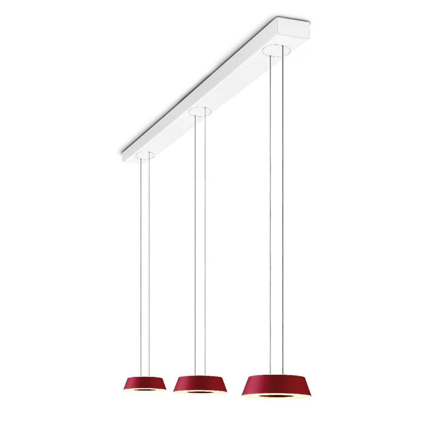 Glance hanglamp drievoudig met  hoogte verstelling  