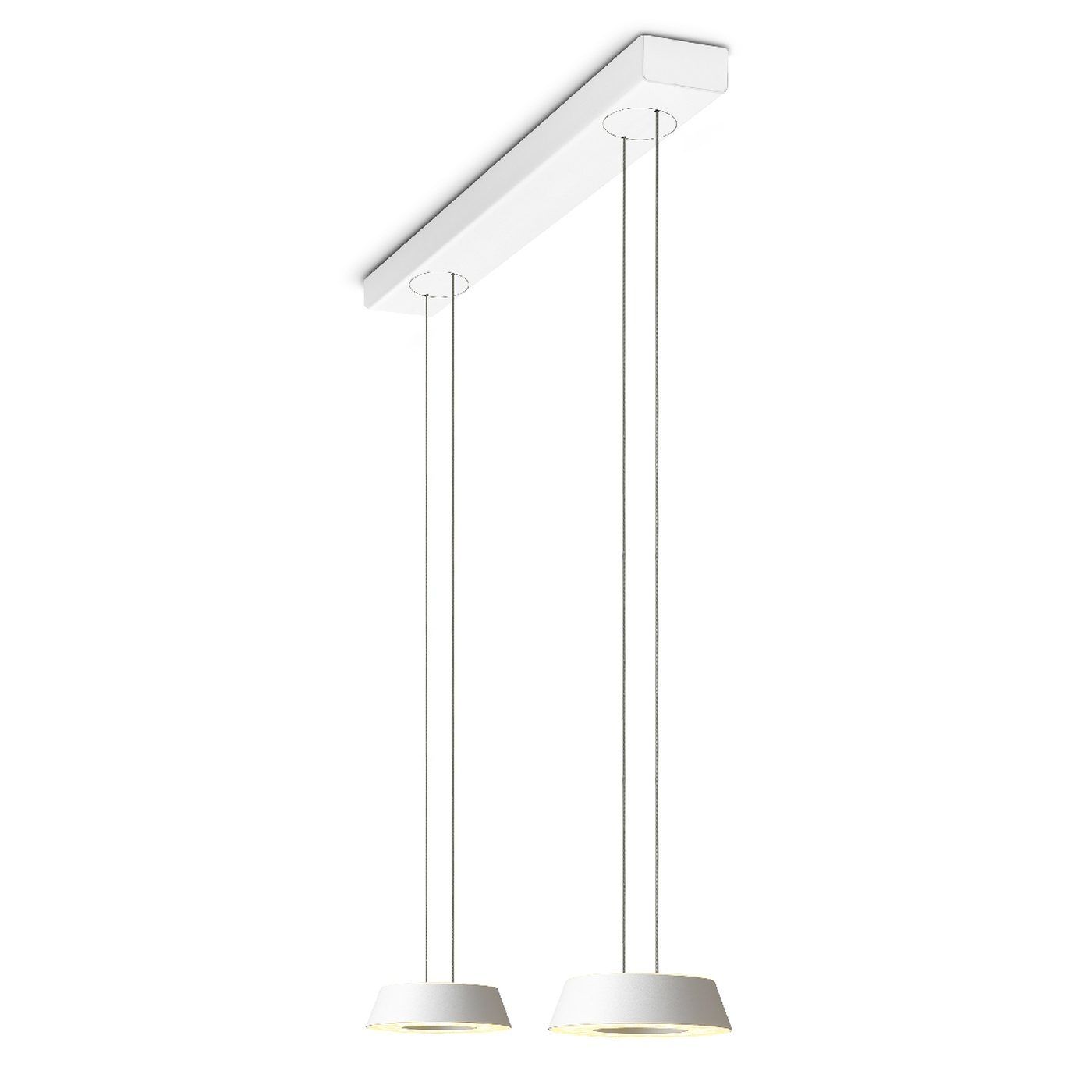 Glance hanglamp twee voudig met  hoogte verstelling