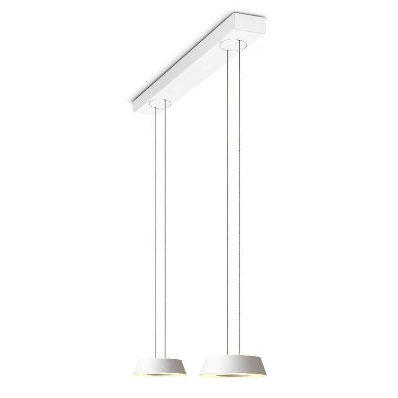 Glance hanglamp twee voudig met  hoogte verstelling