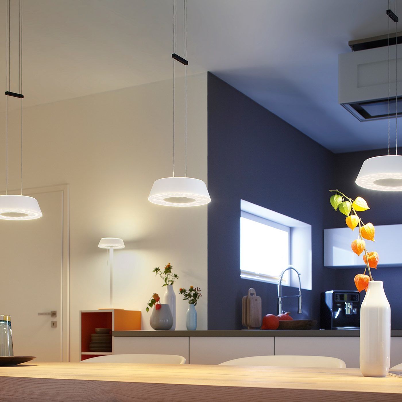 Glance hanglamp drievoudig met  hoogte verstelling  