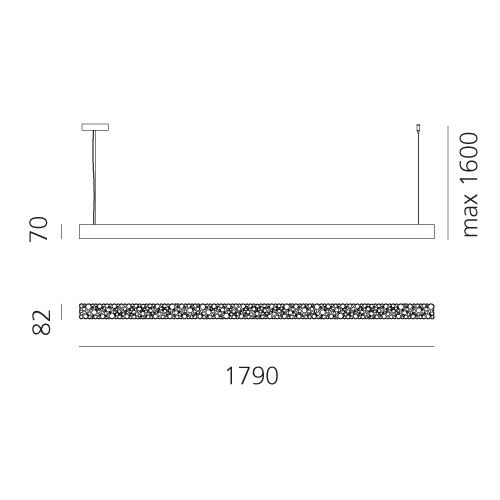 Calipso Linear 180 Stand Alone hanglamp  