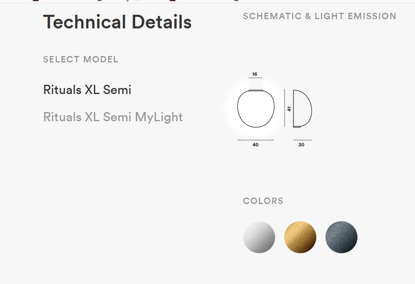 Rituals XL semi wandlamp