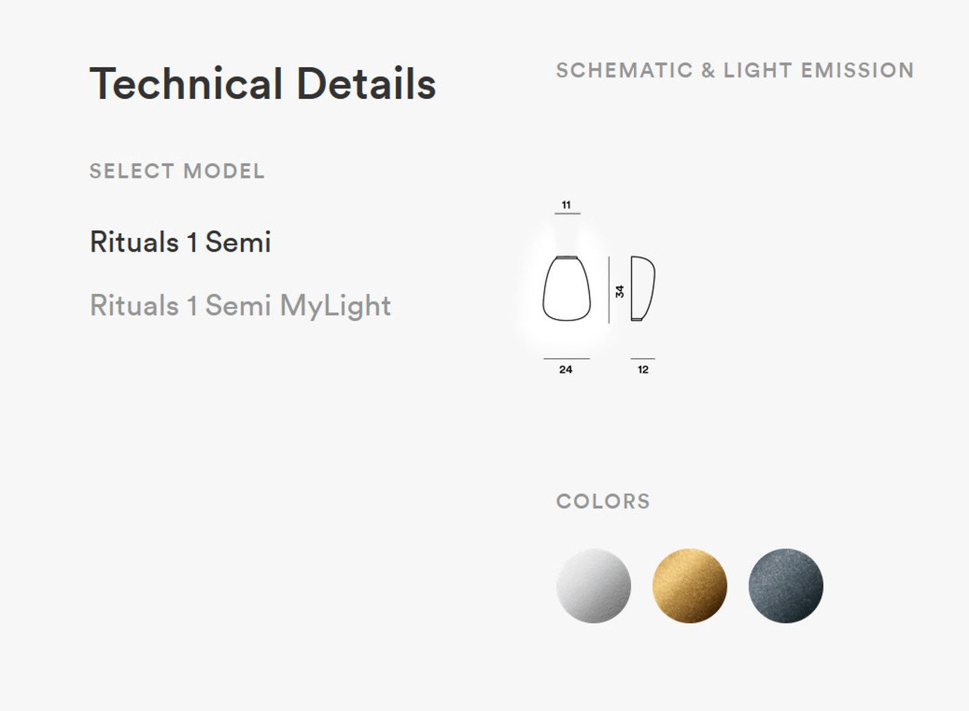 Rituals 1 semi wandlamp