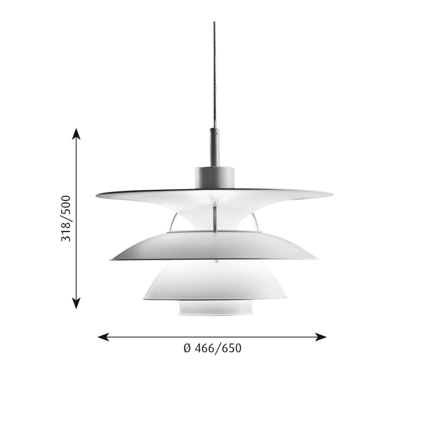 PH 6½-6 led  hanglamp
