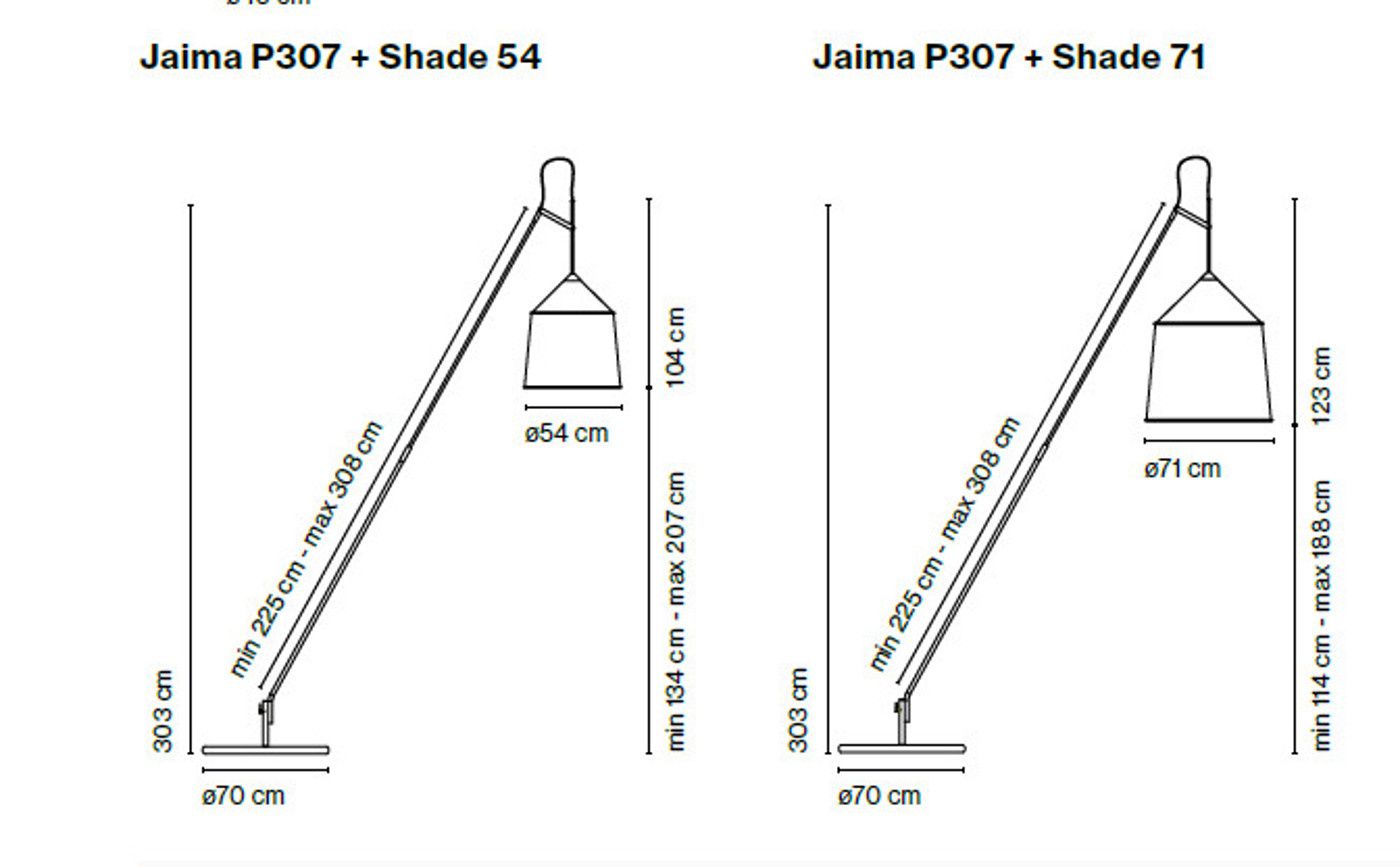 Jaima P307 met kap 54 en wand bevestiging.  