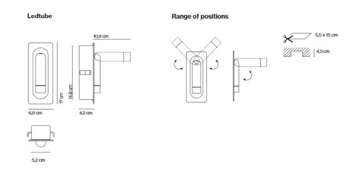Ledtube RCS wandlamp