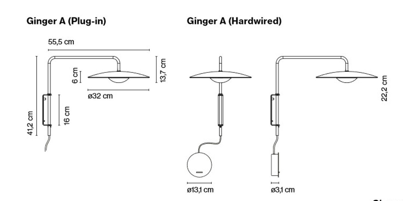 Ginger A wandlamp