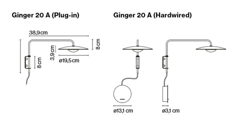 Ginger 20 A wandlamp