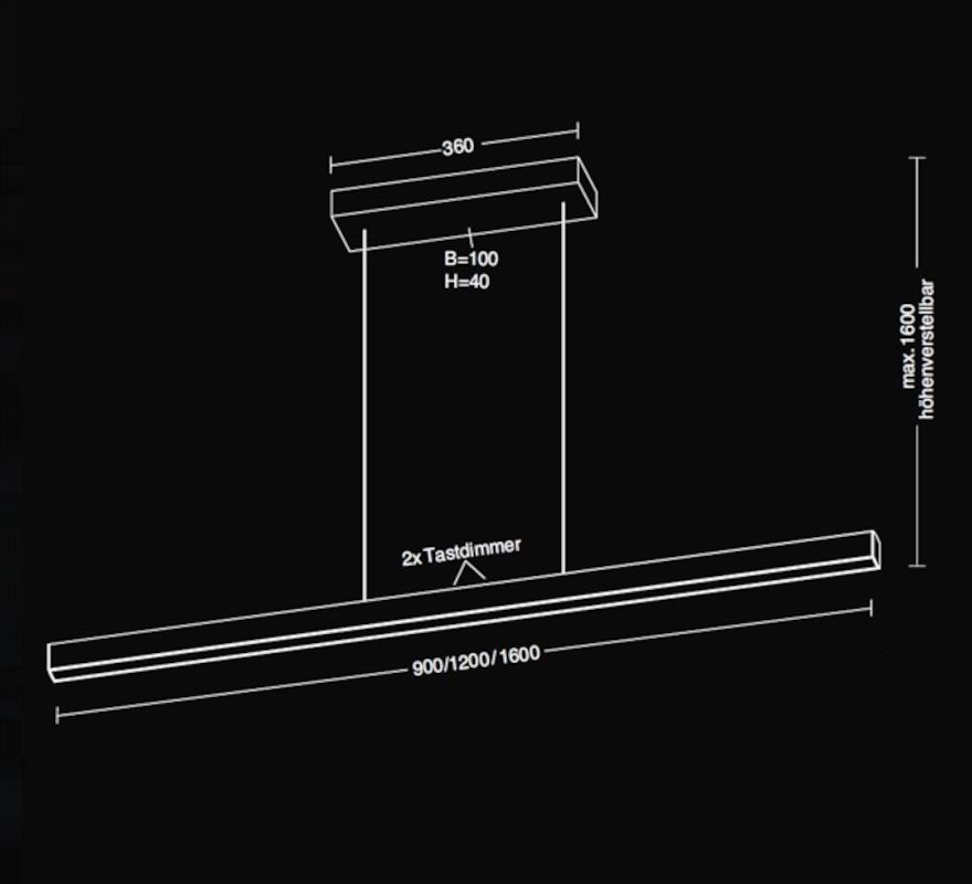 Xena S 1200mm hanglamp