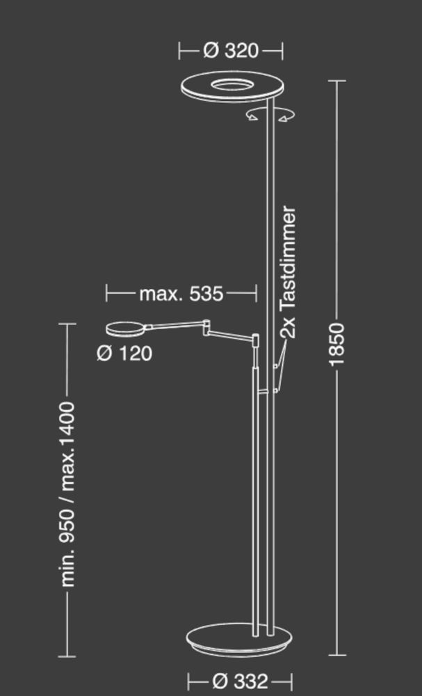 Nova Plano vloerlamp  