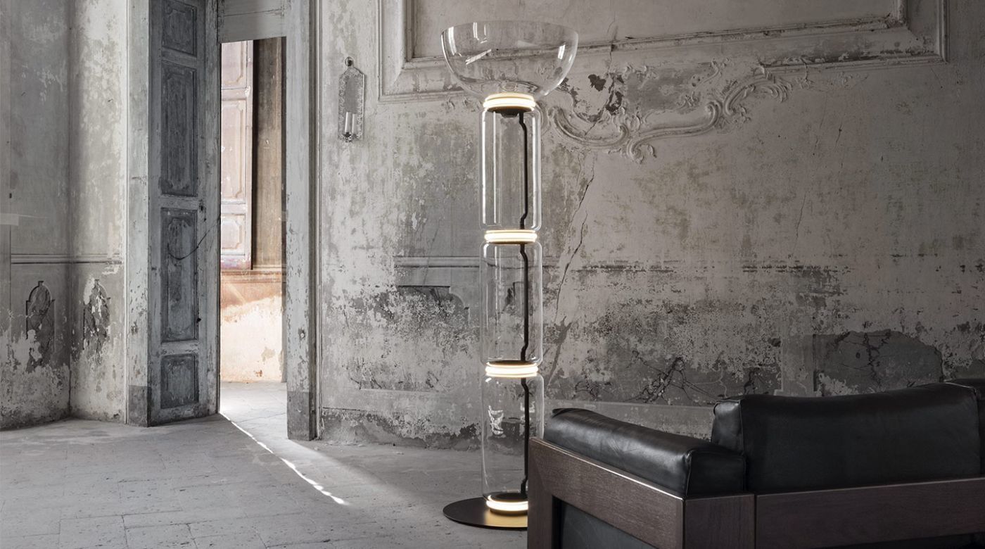 Noctambule High Cylinders + Bowl vloerlamp