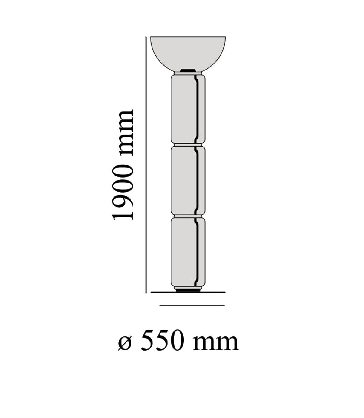 Noctambule High Cylinders + Bowl vloerlamp
