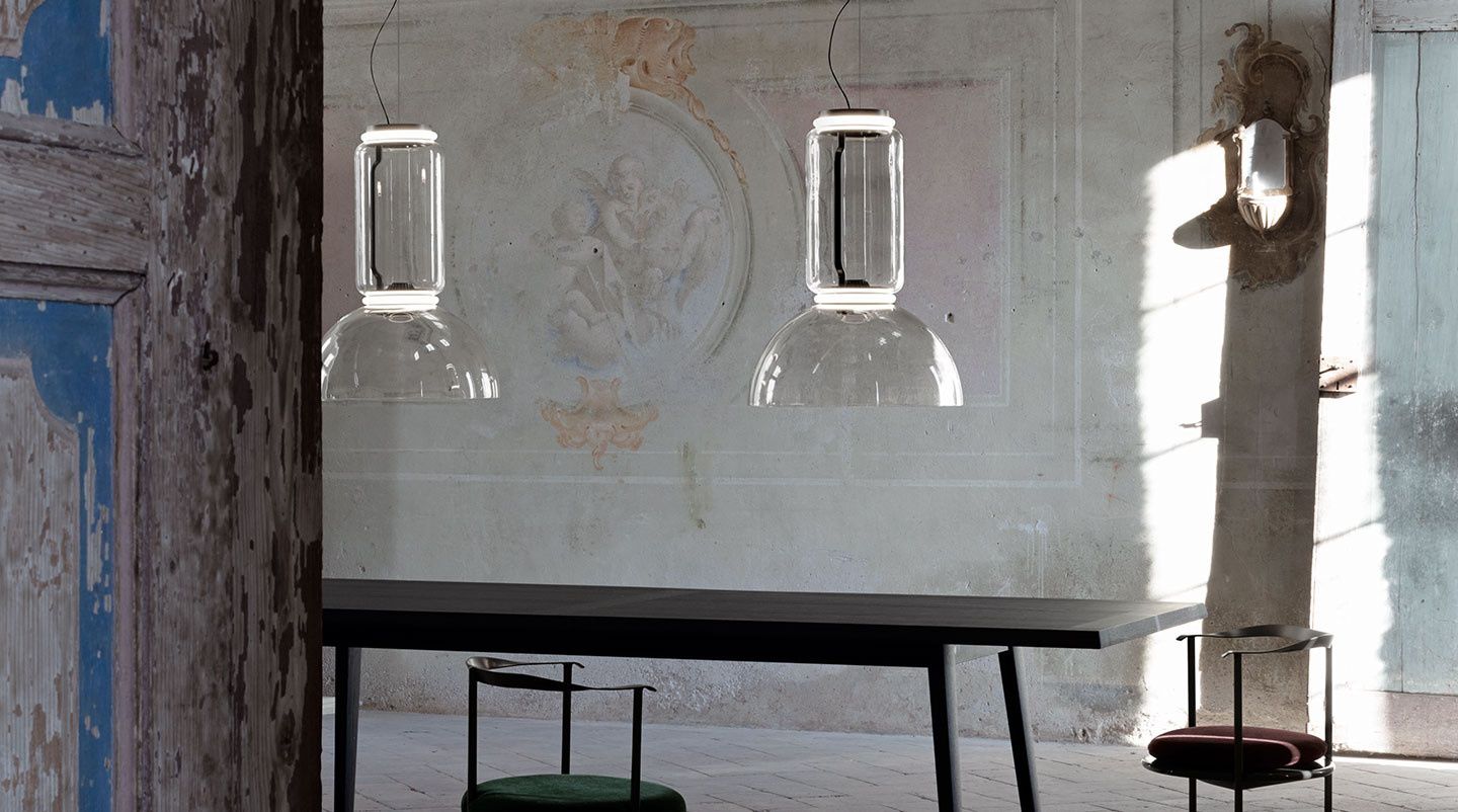 Noctambule Low Cylinder + Bowl hanglamp   