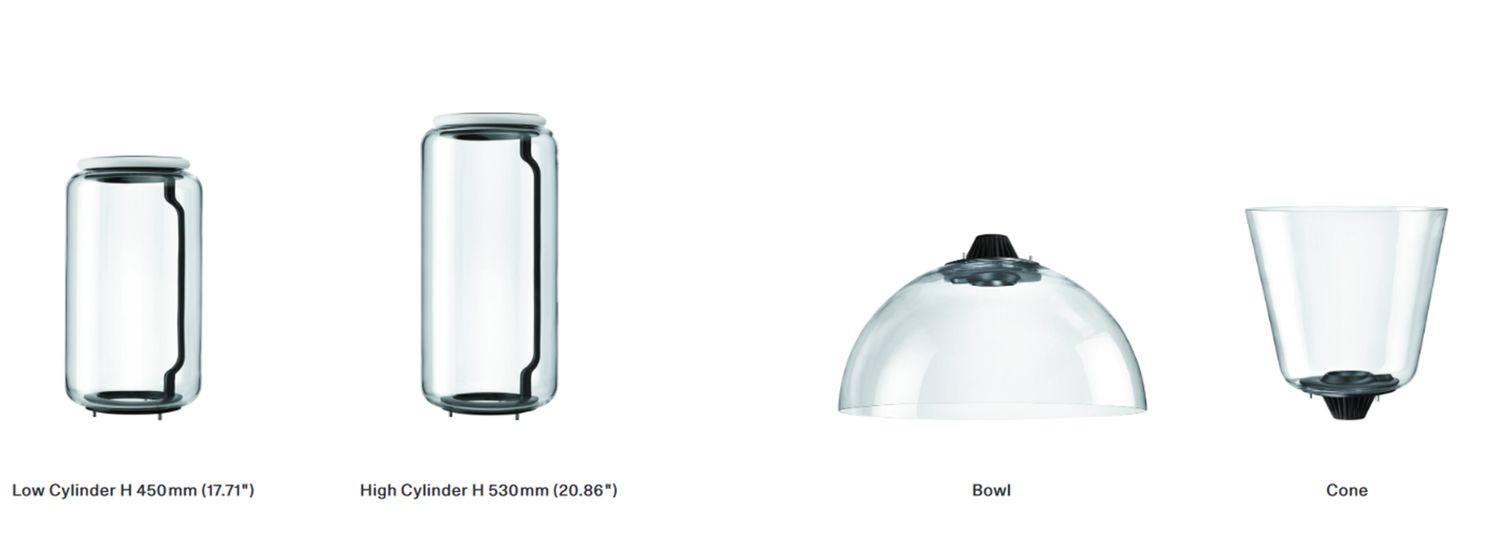 Noctambule Low Cylinder + Bowl hanglamp   