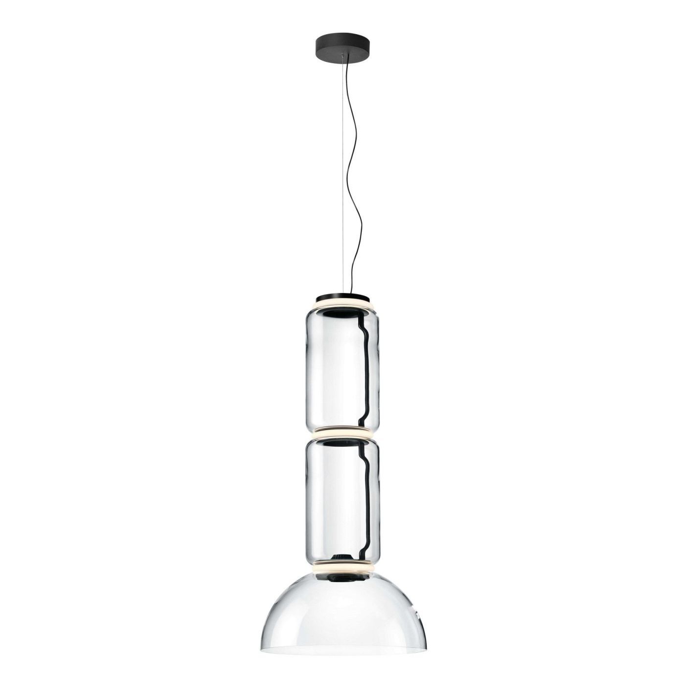 Noctambule Low Cylinder + Bowl hanglamp   