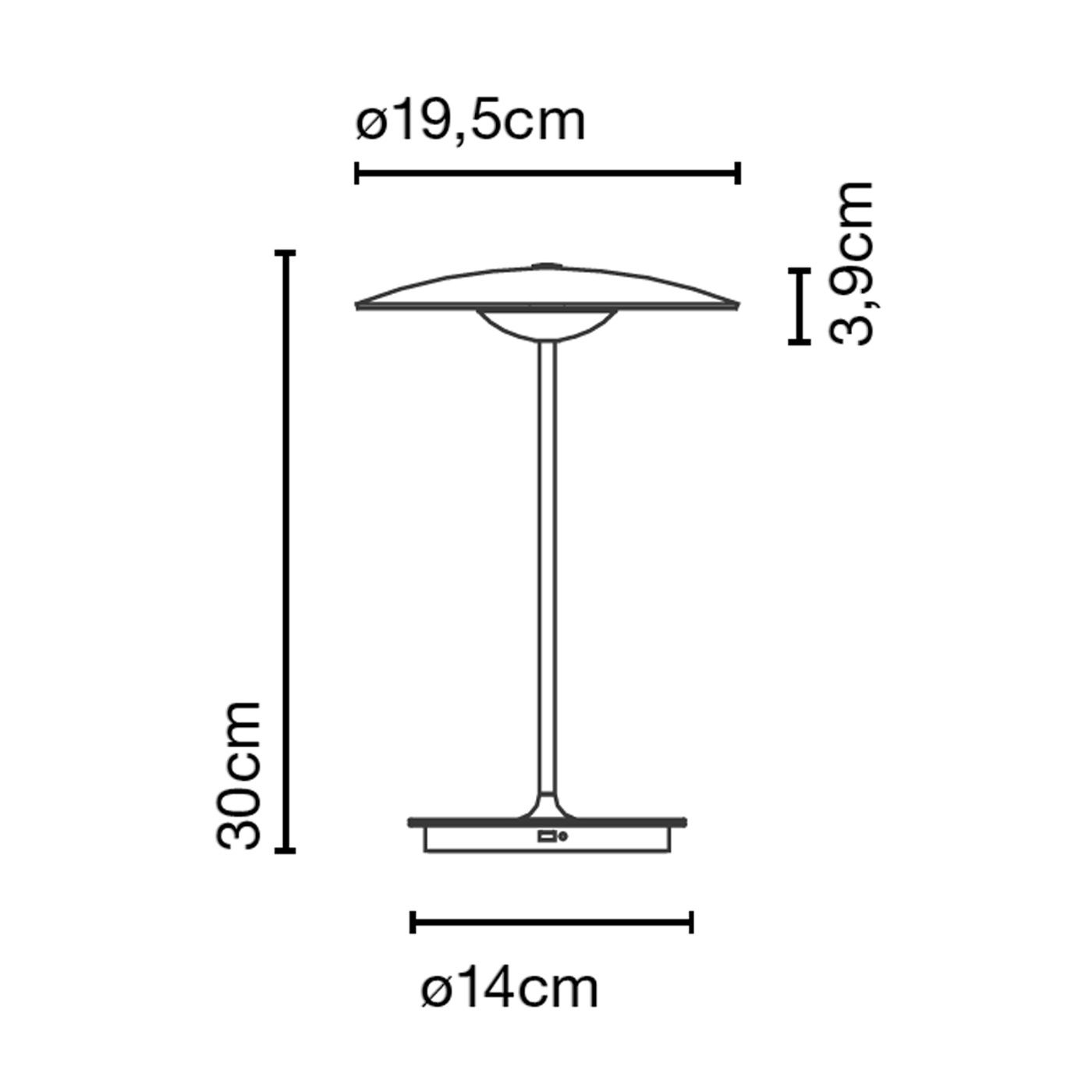 Ginger 20 M portable tafellamp