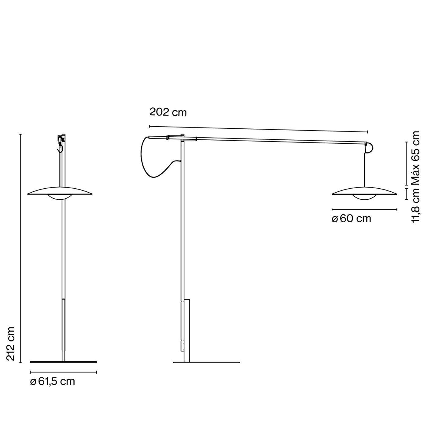 Ginger XXL 60  vloerlamp
