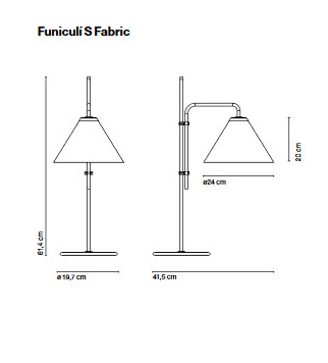 Funiculí S Fabric tafellamp