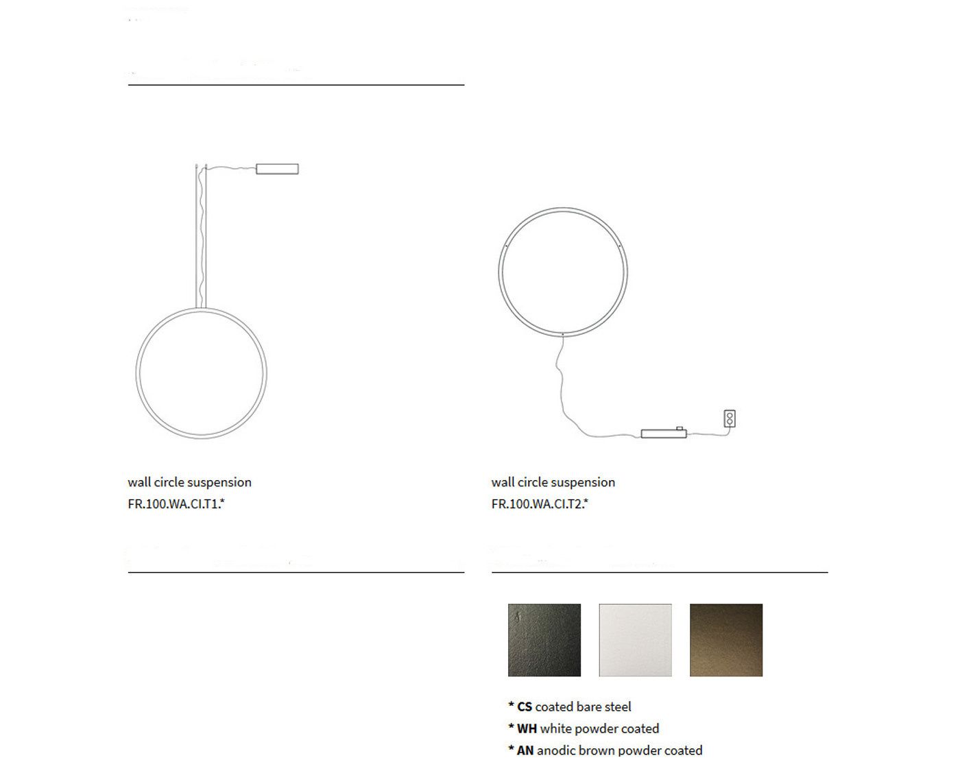 Framed Circle wandlamp