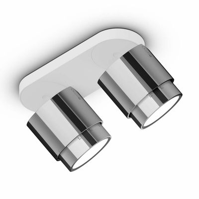 Lui alto doppio Volt zoom plafondlamp. Chroom