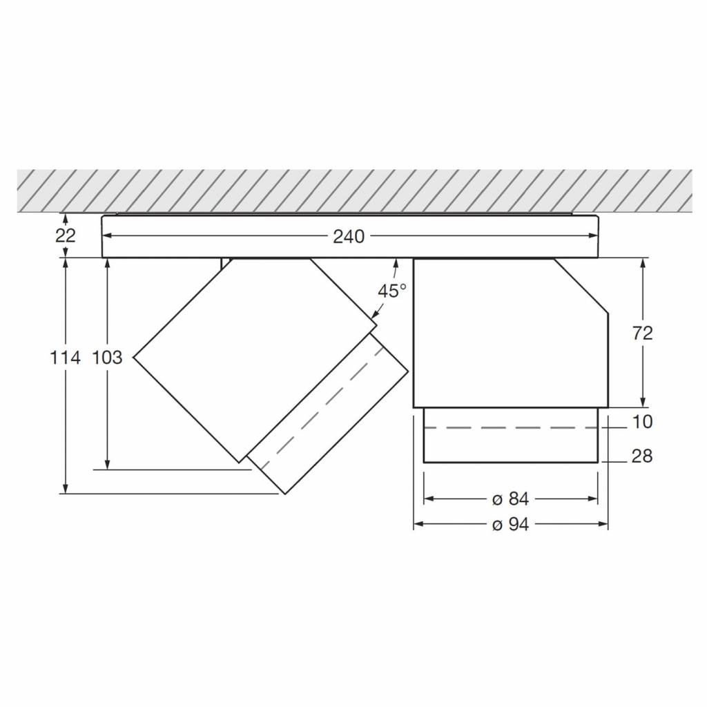 Lui alto doppio Volt zoom plafondlamp. Chroom