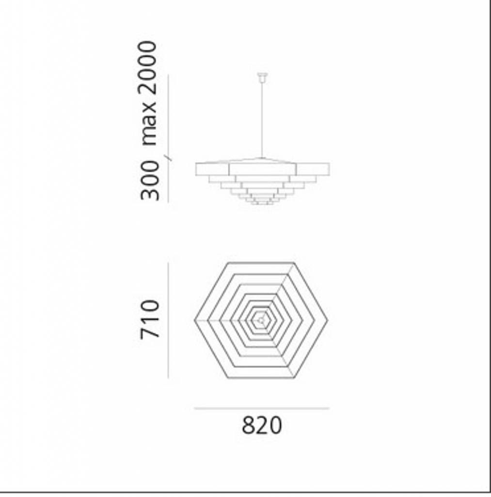 Lampada Esagonale hanglamp