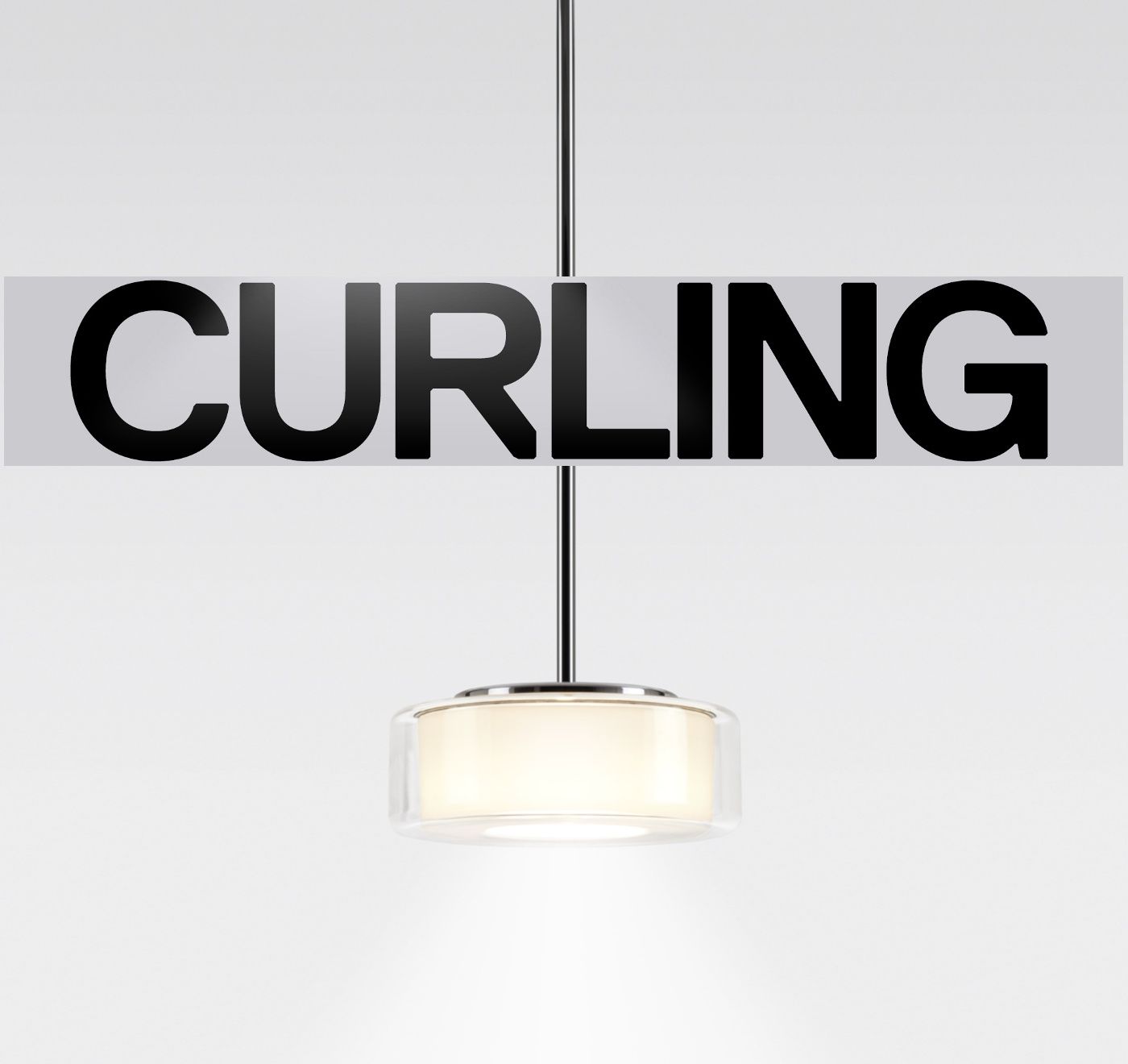 Curling hanglamp: Tube. Transparant/cilinder. S  