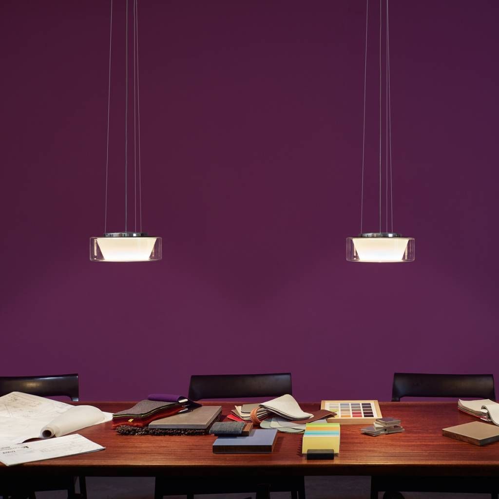 Curling hanglamp: Tube. Tranparant/conisch. S 