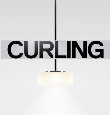 Curling hanglamp: Tube. Opaal S 