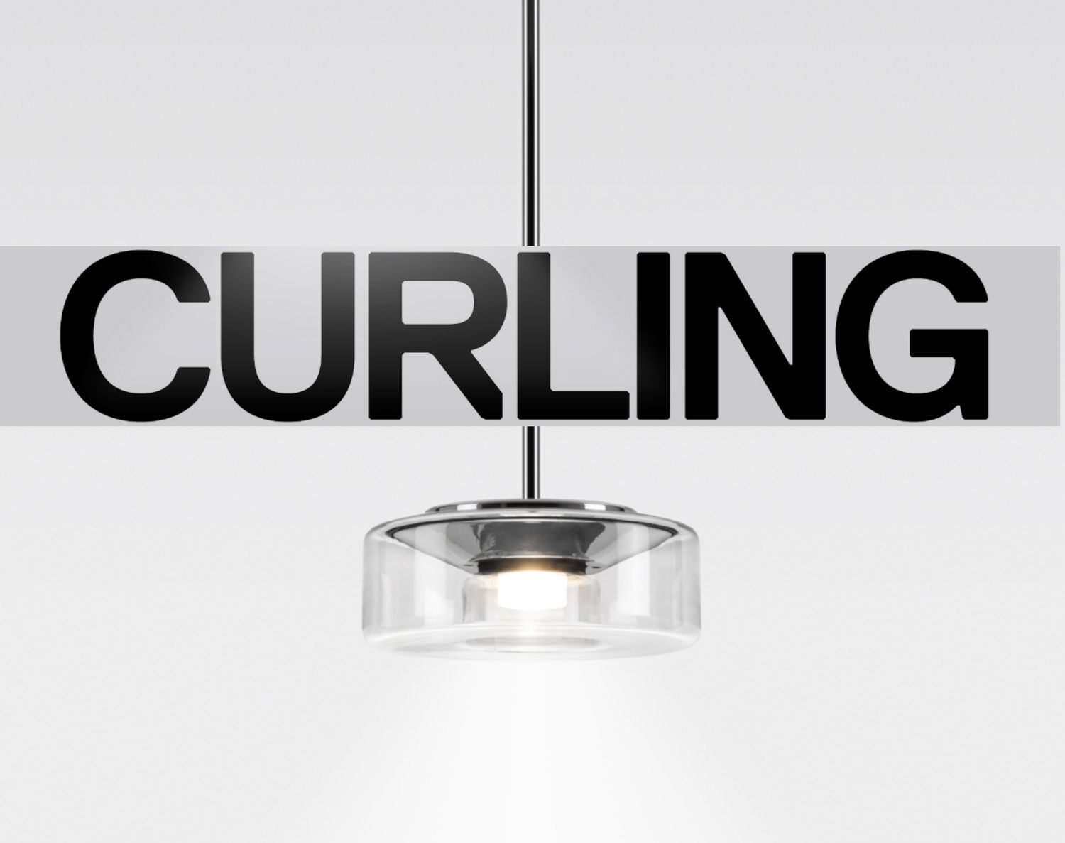 Curling hanglamp: Tube. transparant S 
