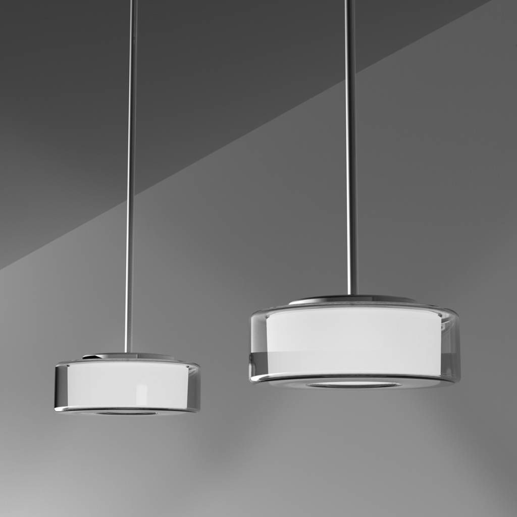 Curling hanglamp: Tube. Transparant/cilinder. S  