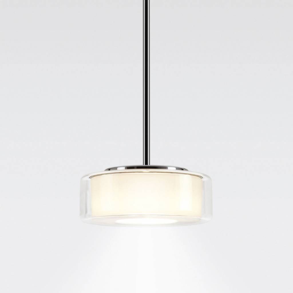 Curling hanglamp: Tube. Transparant/cilinder. S  