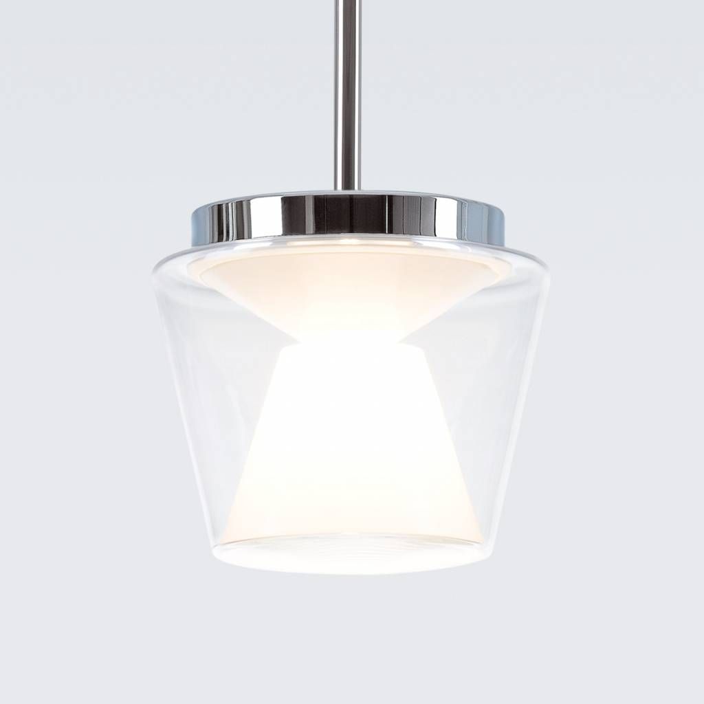 Annex hanglamp. Helder/Opaal. Medium