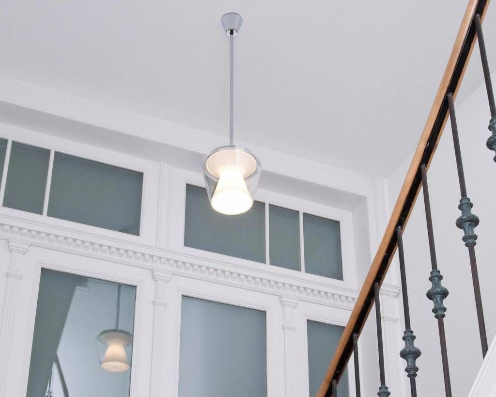 Annex hanglamp. Helder/Opaal. Medium