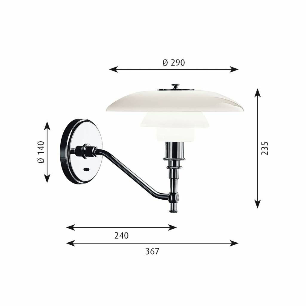 PH 3/2 wandlamp