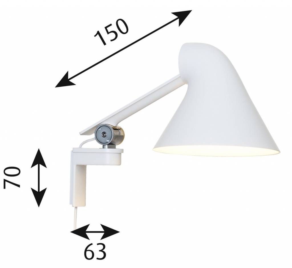 NJP wandlamp korte arm