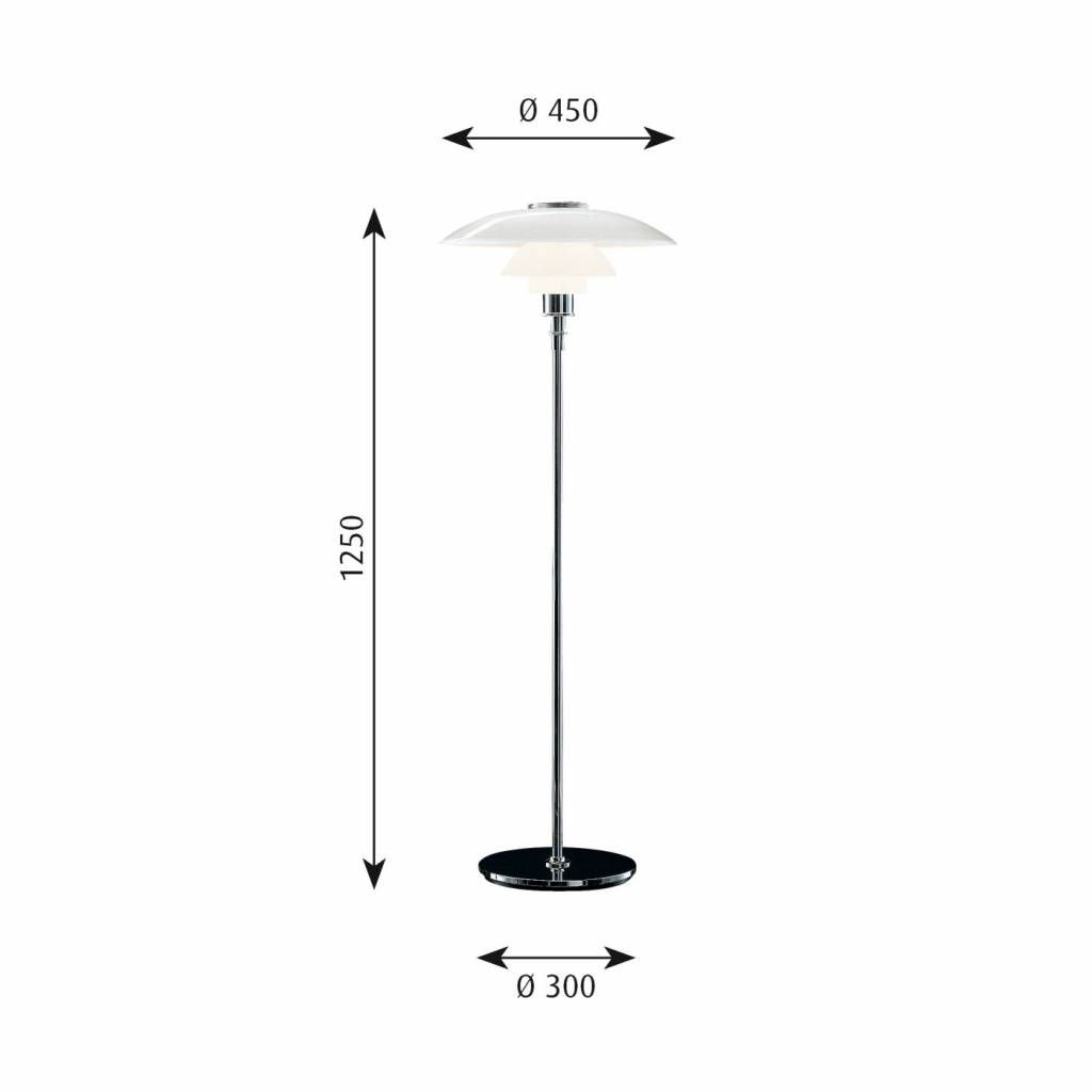 PH 4½-3½ Glas vloerlamp