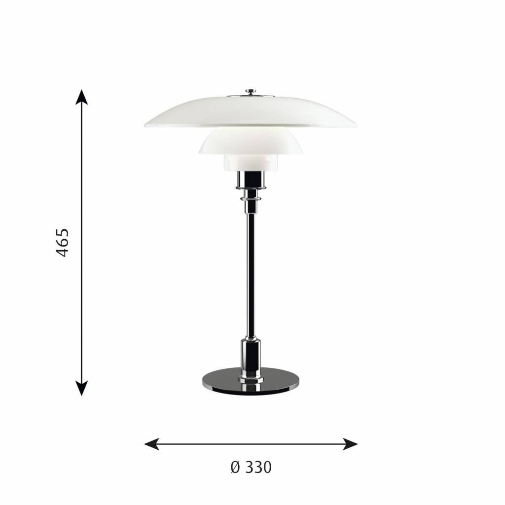 PH 3½-2½ Glas tafellamp