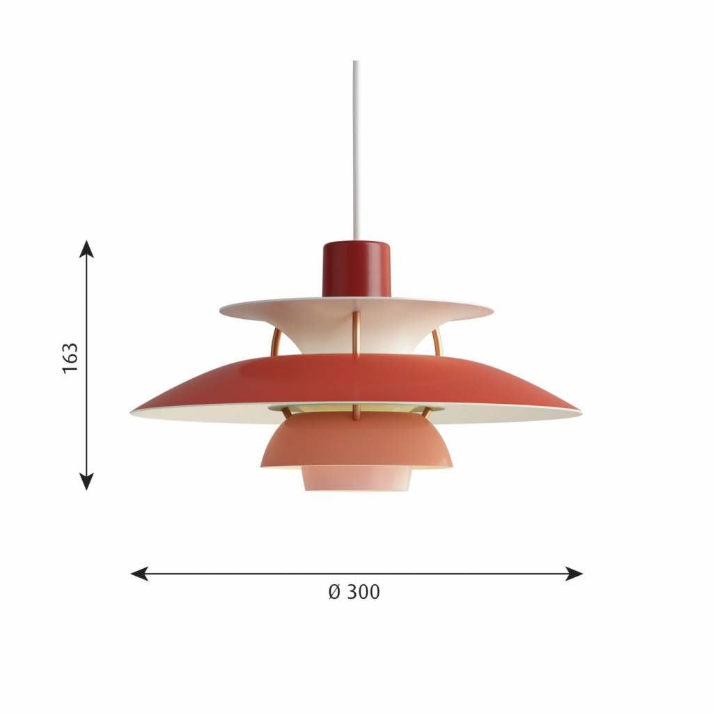 PH 5 Mini hanglamp rood