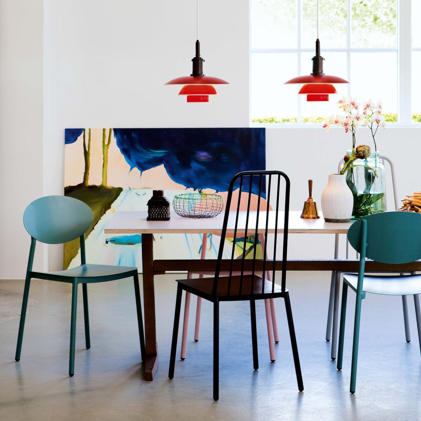 PH 5 hanglamp. Rood